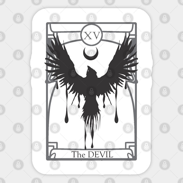 crow tarot Sticker by kladenko